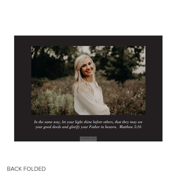 graduation invitation with photo area and text