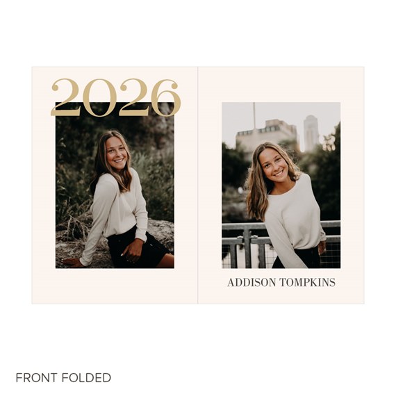 graduation announcement with photo placeholders and customizable text area
