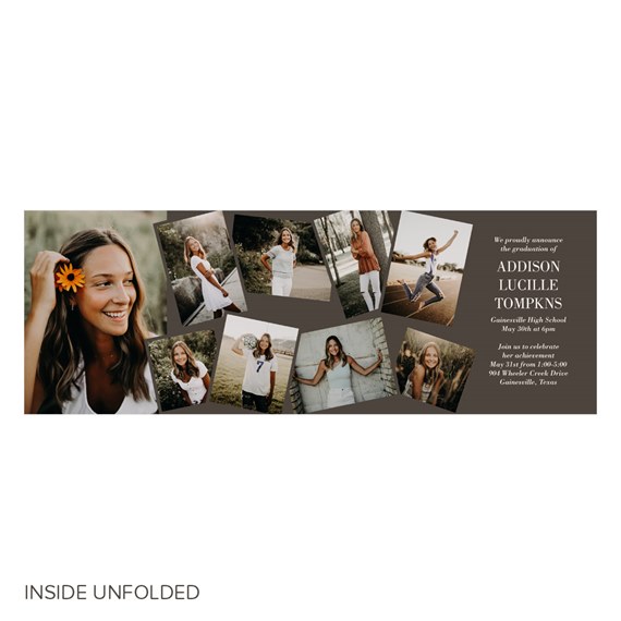 graduation announcement with photo placeholders
