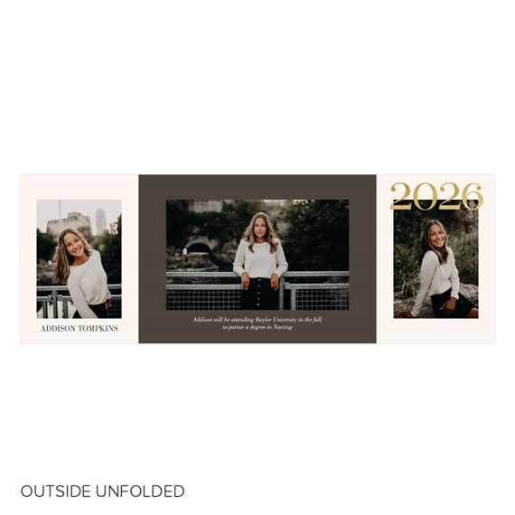 graduation announcement with photo placeholders and text