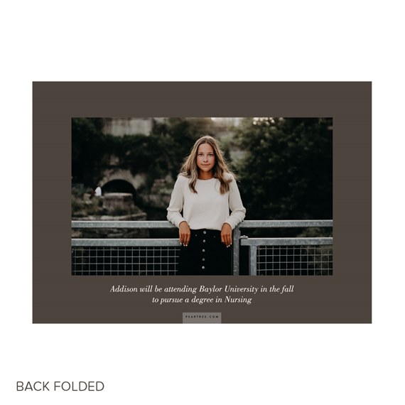 photo placeholder with dark brown border and printed text