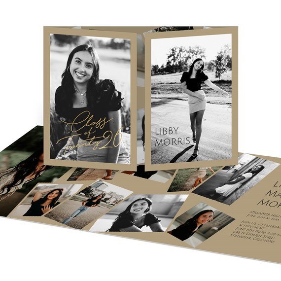 graduation party invitation with photo placeholders