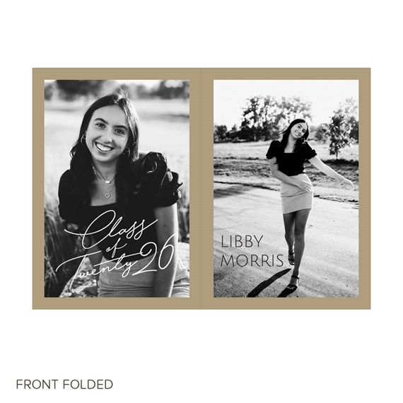 graduation party invitation with photo areas and customizable text