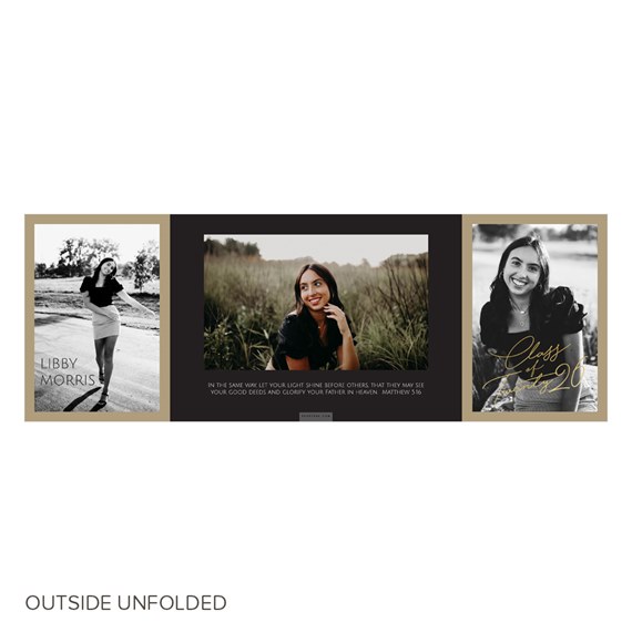 graduation invitation with photo placeholders and text areas