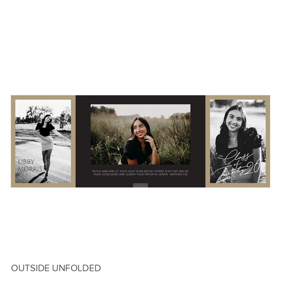 graduation invitation with photo placeholders and text