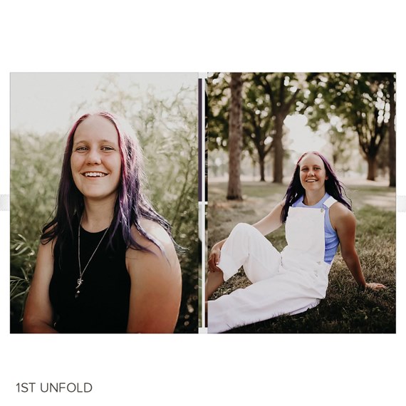 photo placeholders with text '1ST UNFOLD'