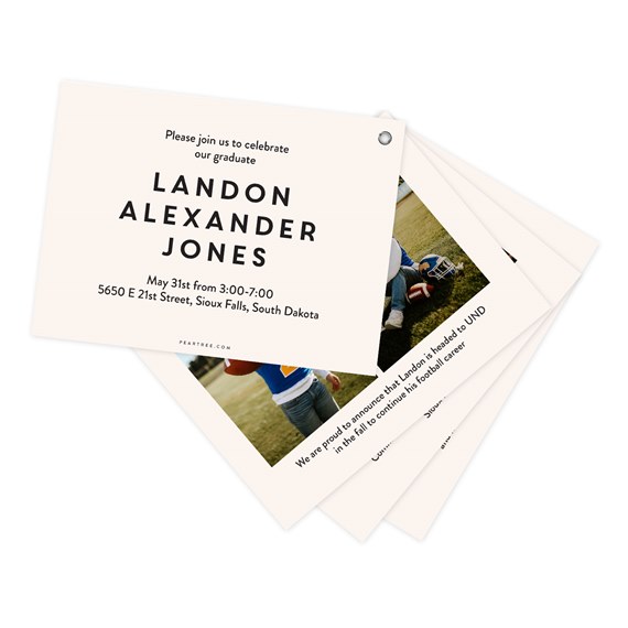 graduation announcement with photo placeholder