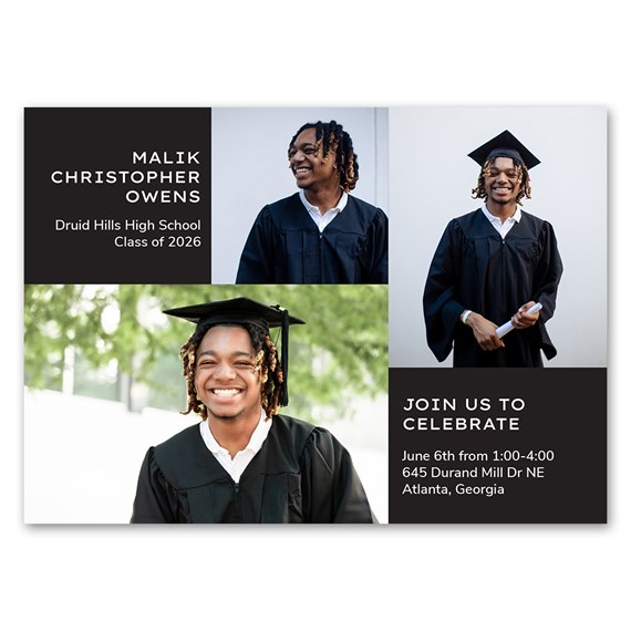 collage magnet with photo placeholders and text areas