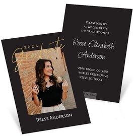 Shining Type - Mini Graduation Invitations