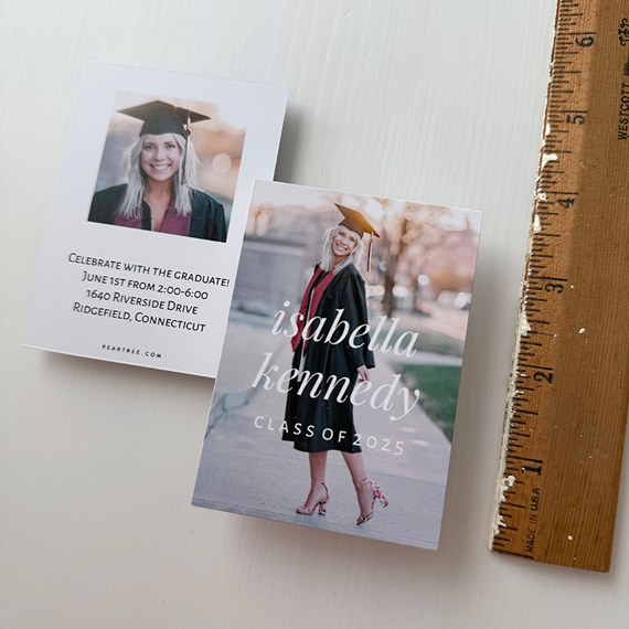 mini graduation party invitations with photo area