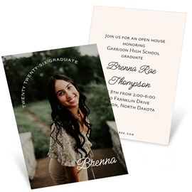 Minimal Type - Mini Graduation Invitations