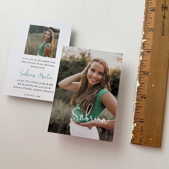 mini graduation party invitations with photo area