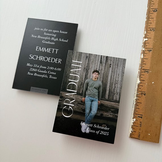 mini graduation invitations with photo area