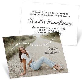 Graduate Curve - Mini Graduation Invitations