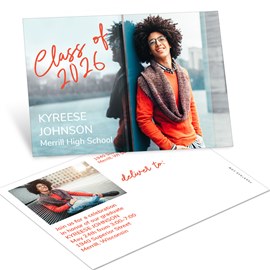 Trendy Type - Graduation Announcement Postcard