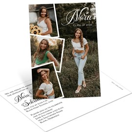 Layered Photos - Graduation Announcement Postcard