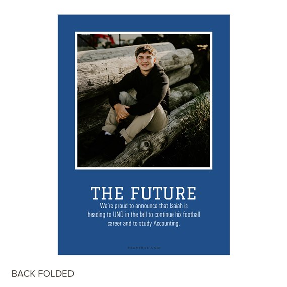 graduation invitation with photo placeholder and text area