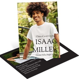 Clean Type - Graduation Announcement Postcard