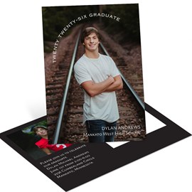 Minimal Type - Graduation Announcement Postcard
