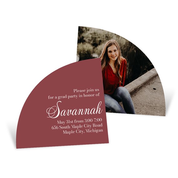 graduation insert card with photo placeholder