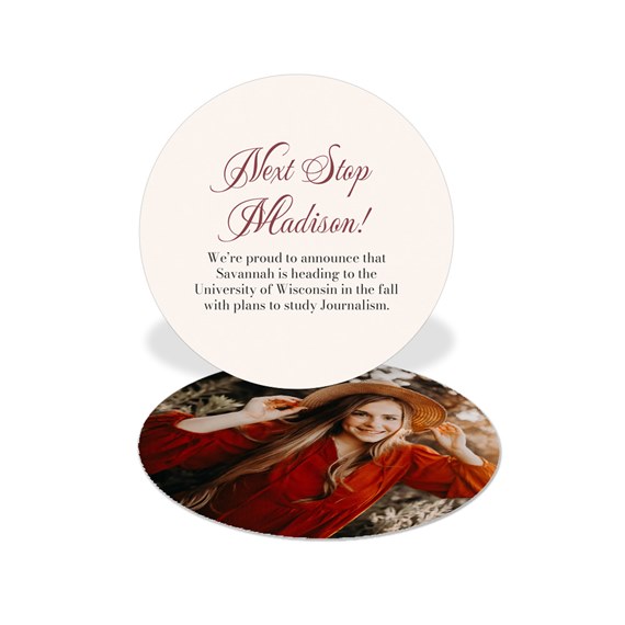 graduation insert card with photo placeholder