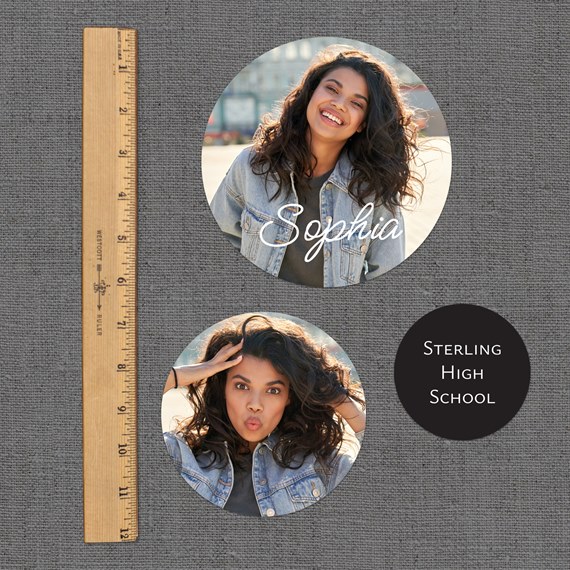 two photo placeholders, textured background