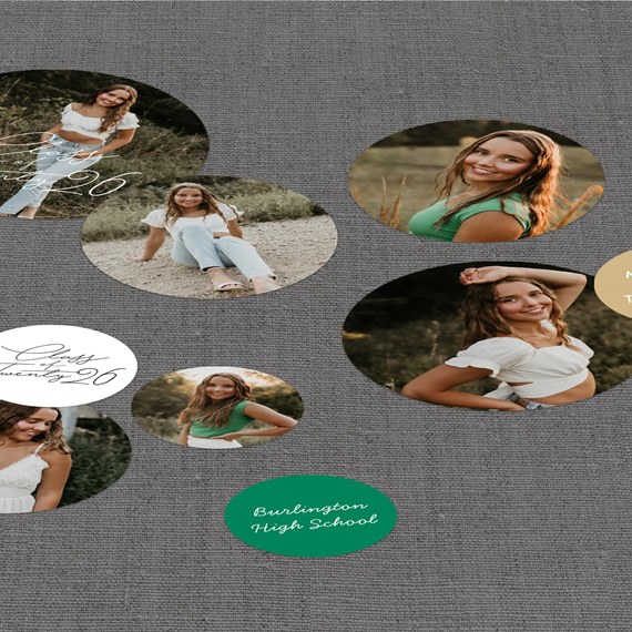 photo placeholders with text