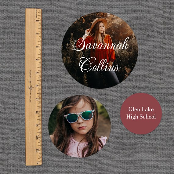 two photo placeholders on gray background