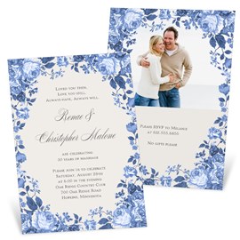 Vintage Blooms - Anniversary Invitations