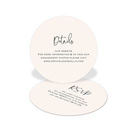 Minimal Type - Wedding Insert Card