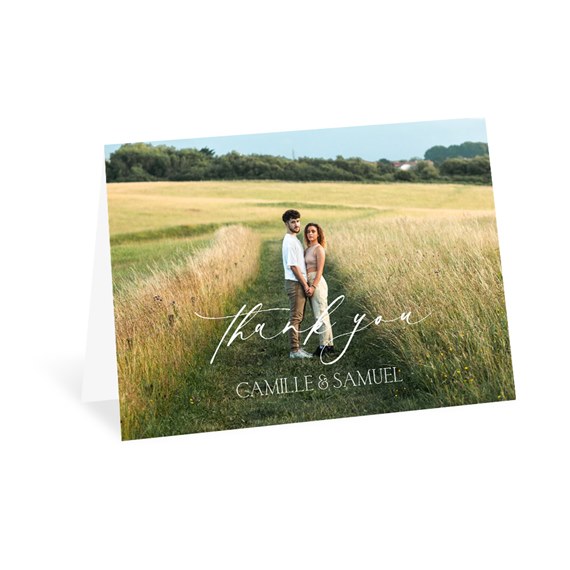 thank you card with photo area