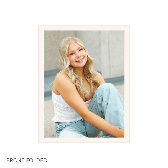 graduation announcement with photo placeholder and customizable text area