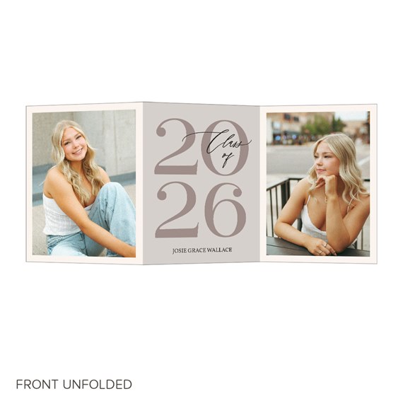 graduation announcement with photo placeholders