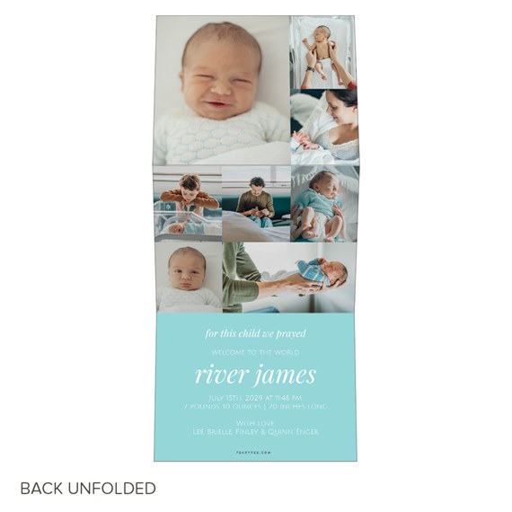 collage of baby photos with customizable text area