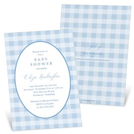 Gingham - Baby Shower Invitations