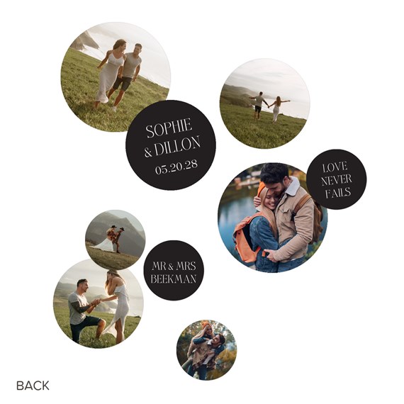 multiple photo placeholders with text on white background