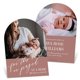 We Prayed - Adoption Announcements