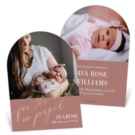 We Prayed - Adoption Announcements