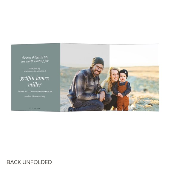 photo area with rounded corners, text box on left