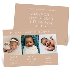 Triple Image - Triplets Birth Announcements