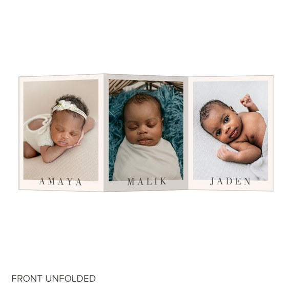 triplet photo placeholder with names