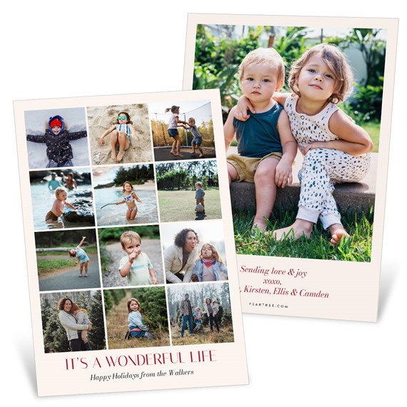 collage photo card with customizable text area