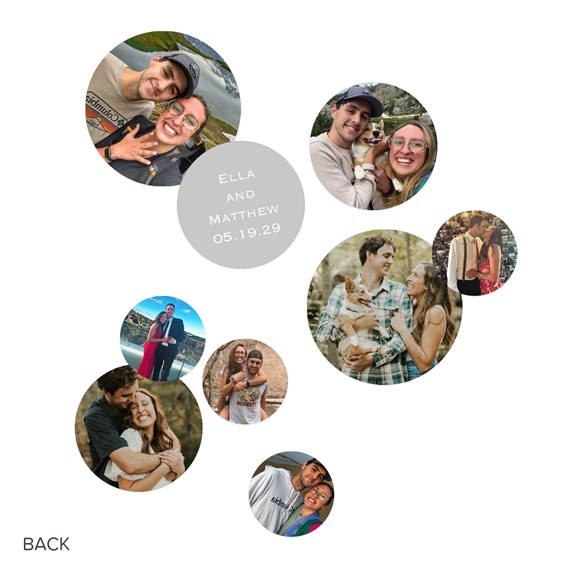 photo placeholders with customizable text area