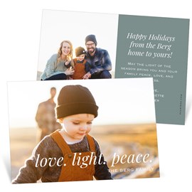 Love Light Peace - Christmas Card