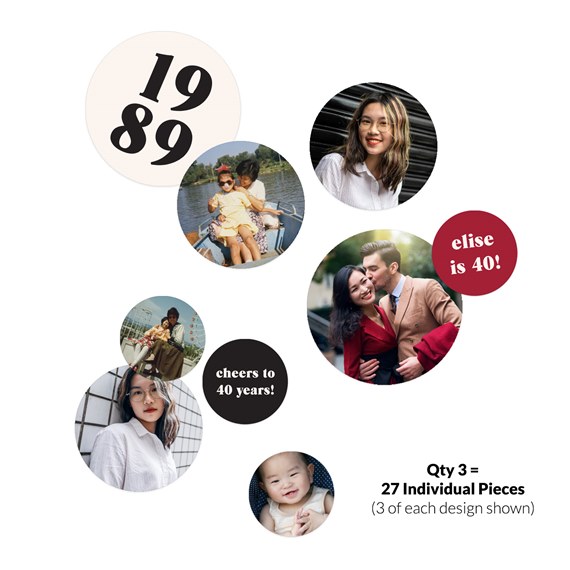 collage of photo placeholders with celebratory text