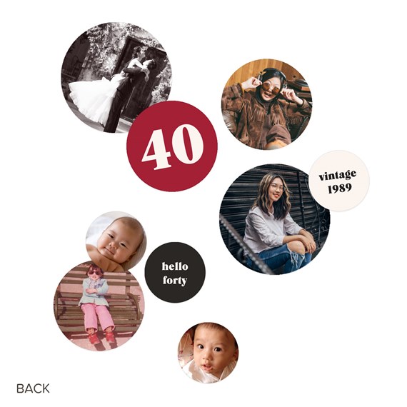 collage of photo placeholders with text elements