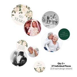 Vintage Floral - Jumbo Anniversary Confetti