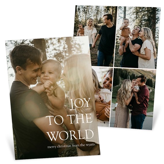 Christmas card with photo area and collage