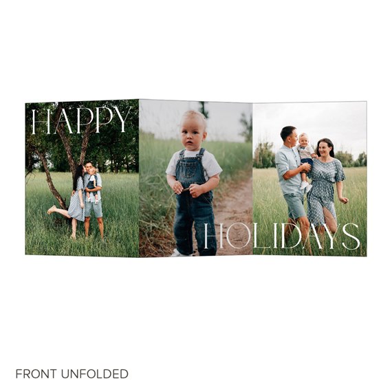 Christmas card with photo areas and text