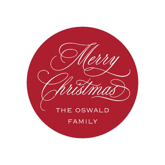 round envelope seal with calligraphy text